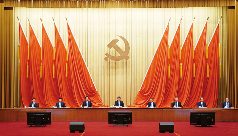 2021年2月20日，黨史學(xué)習(xí)教育動員大會在北京召開。中共中央總書記、國家主席、中央軍委主席習(xí)近平出席會議并發(fā)表重要講話。 新華社記者 翟健嵐/攝